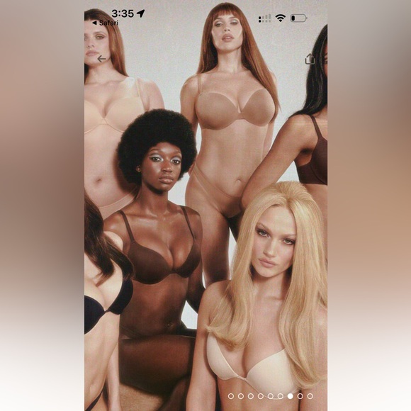 SKIMS Custom Push-Up Plunge Bra Sand Nude 34DD (SK0021) NWT - Picture 5 of 6